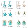 Pearl Starfish Stud Earrings Exaggerated Shell Drop Earrings Rhinestone Dangle Earrings  Lady/Gifts