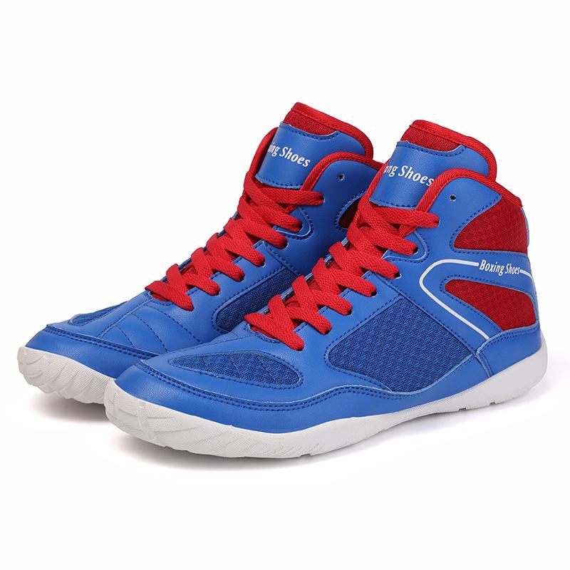 Scarpe Professionali da Pugilato Uomo Sollevamento Pesi High Top Palestra Combattimento Allenamento Adulto Traspiranti Scarpe da Wrestling Stivali Scarpe Sanda