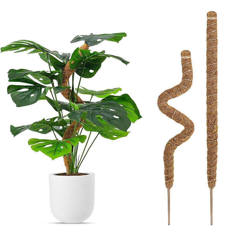 80cm Bendable Coco Coir Moss Pole Plant Cage Climbing Pole Plant Support Extension for Monstera Plant To Grow Upward Garden