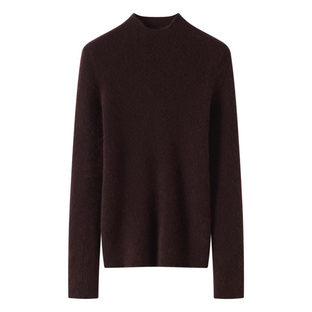 Lekasha Women's Striped Seamless Cashmere Knitwear - High Neck Autumn/Winter Top