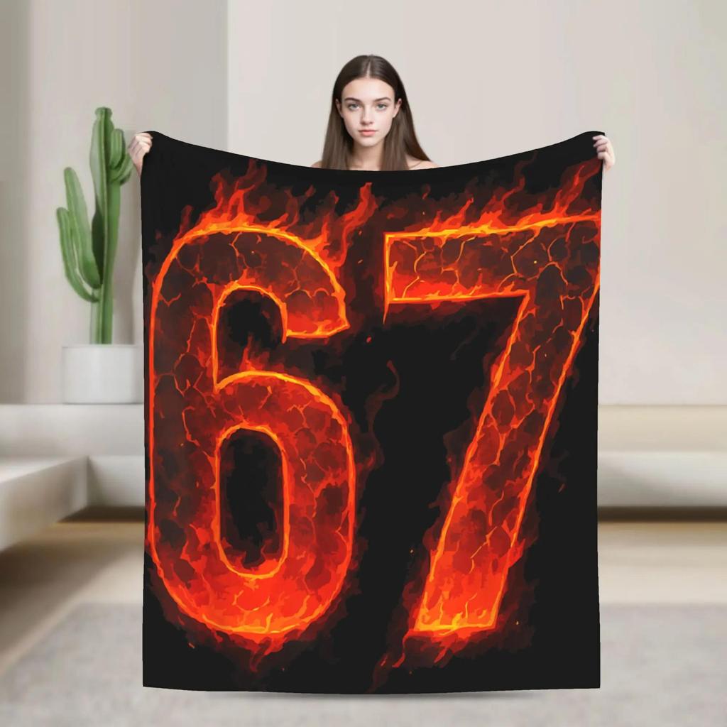 Meme Christmas Six Seven Snowman Flannel Blanket Soft Winter Throw for Kids Boys Girls Couch Chair Bed Fashion Home Decor