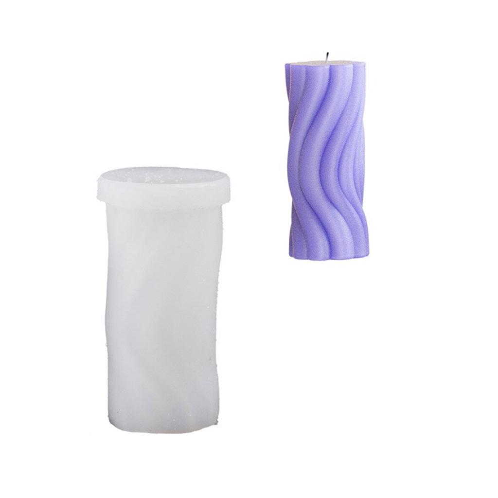 Flexible Silicone Mold Cylinder Shaped Wax Candle Molds Scented Aromatherapy Making Mould Handmade Ornament Mould