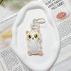 Cat Panda Handmade Leather Pendant Keyrings Cute Car Backpack Keychain For Animal Lovers Bag Accessories Charm Jewelry Gift