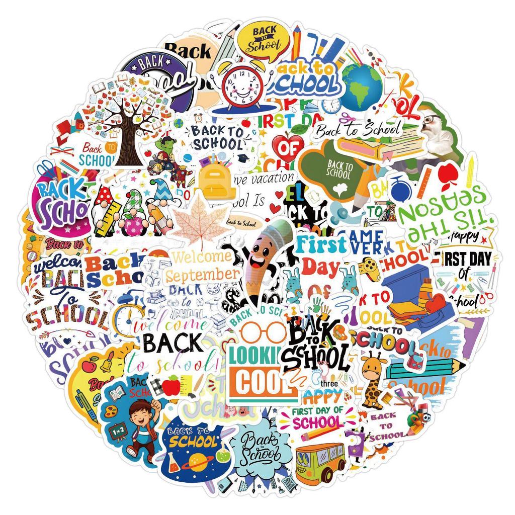 60 Cartoon Graffiti Waterproof Journal Stickers for Back to School Season