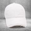 Peaked cap Cotton ripped baseball cap Men's versatile soft top curved brim sun hat Embroidery Women's trend