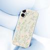 For iPhone 17 Case Pink Blue Flowers Pattern Printing Straight Edge TPU Phone Back Cover