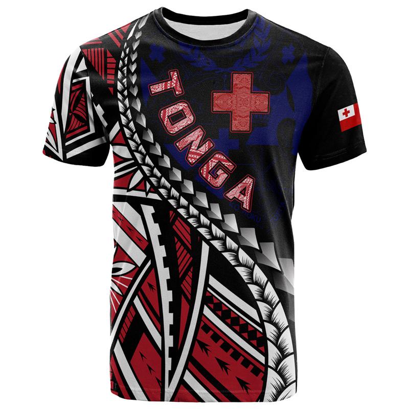 Harajuku Summer 3D The Kingdom Of Tonga Printing T Shirt Oceania Tonga National Day Graphic T-shirts Fashion Mens Clothing Tees