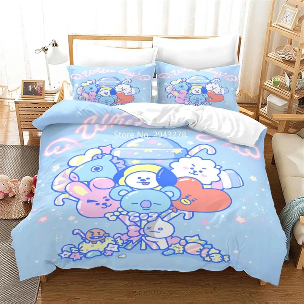 Lovely Cartoon Series Design Comfortable Duvet Quilt Cover Pillowcase Bedding Set Boys Bedroom Decoration Home Textile