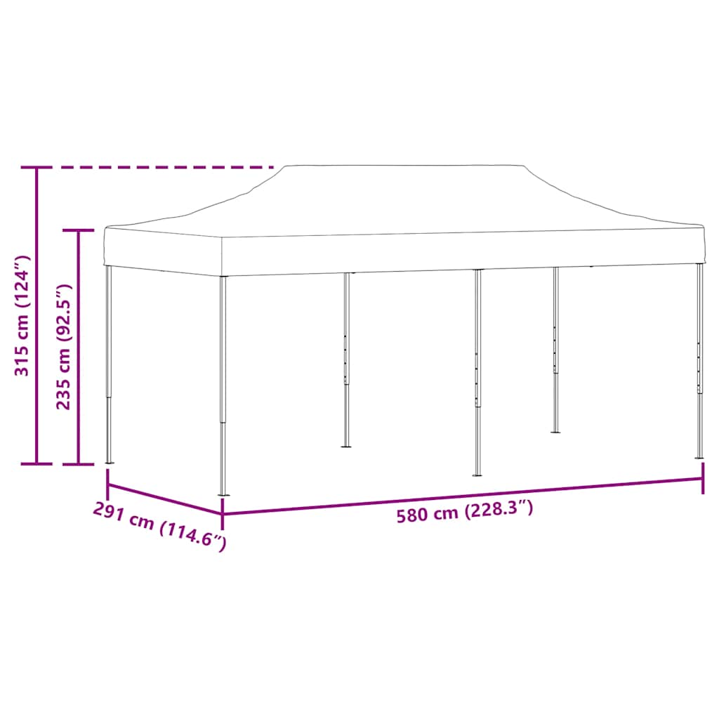 Pop Up Canopy Tent 3x6 M Blue
