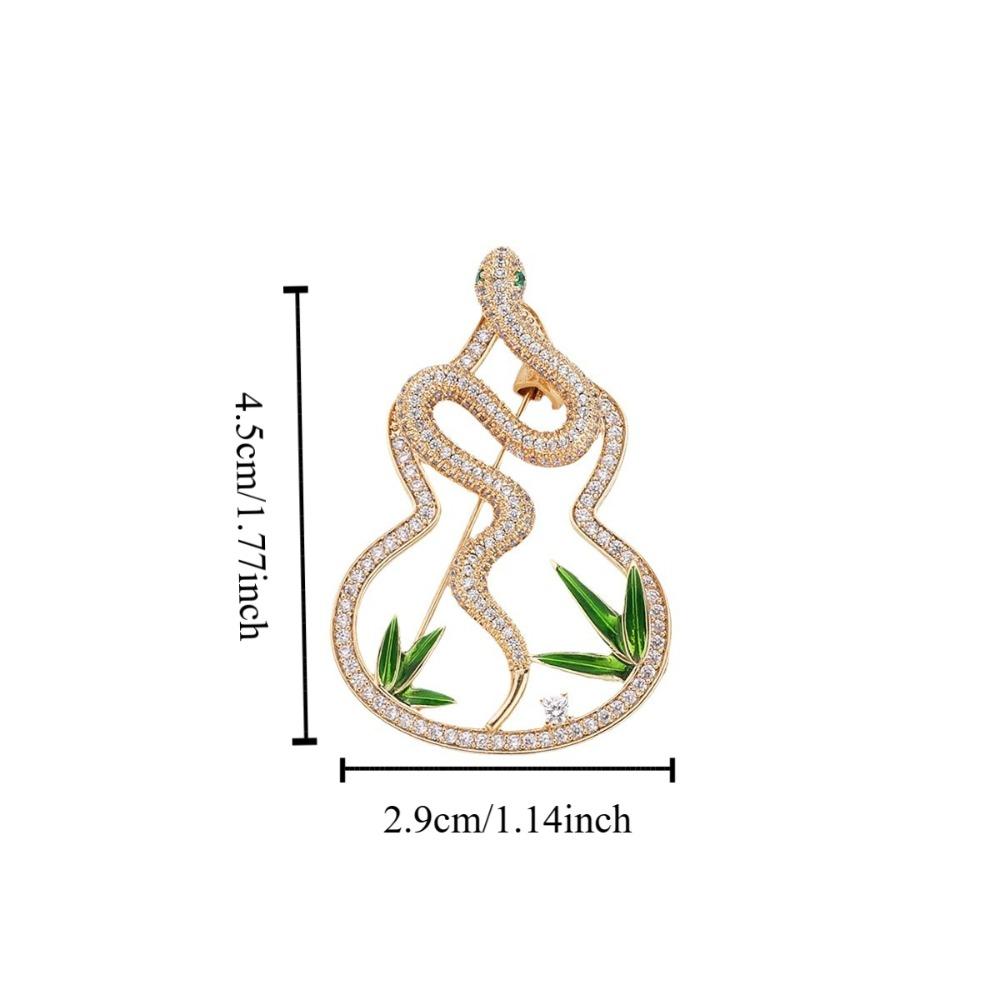 Minimalist Rhinestone Collar Pins Sparkling Snake Lapel Pin Elegant Zodiac Snake Brooch  Party