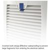White Shutters Fan Grille Without Fan Dust-proof Louver Cabinet Ventilation Filter