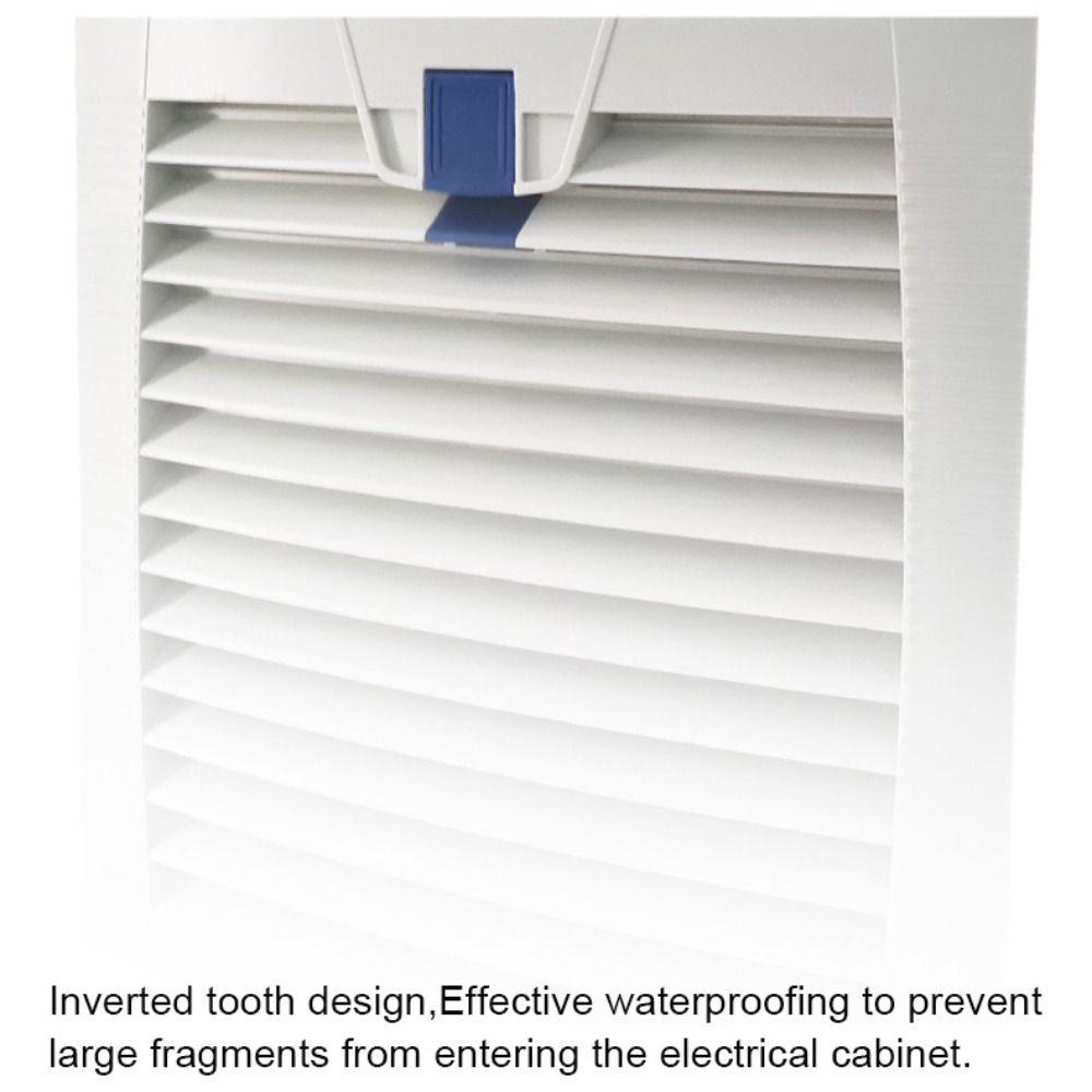 White Shutters Fan Grille Without Fan Dust-proof Louver Cabinet Ventilation Filter