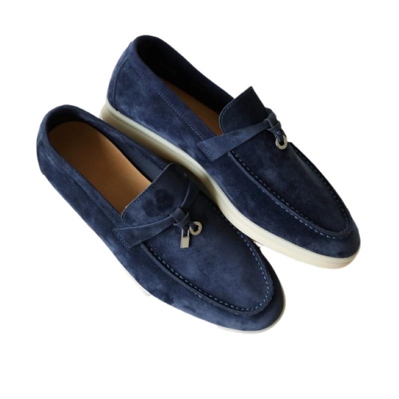 High-Grade Sheepskin Wear-Resistant Casual Loafer Shoes Couple's Loafers Customizable Colors Available A040224