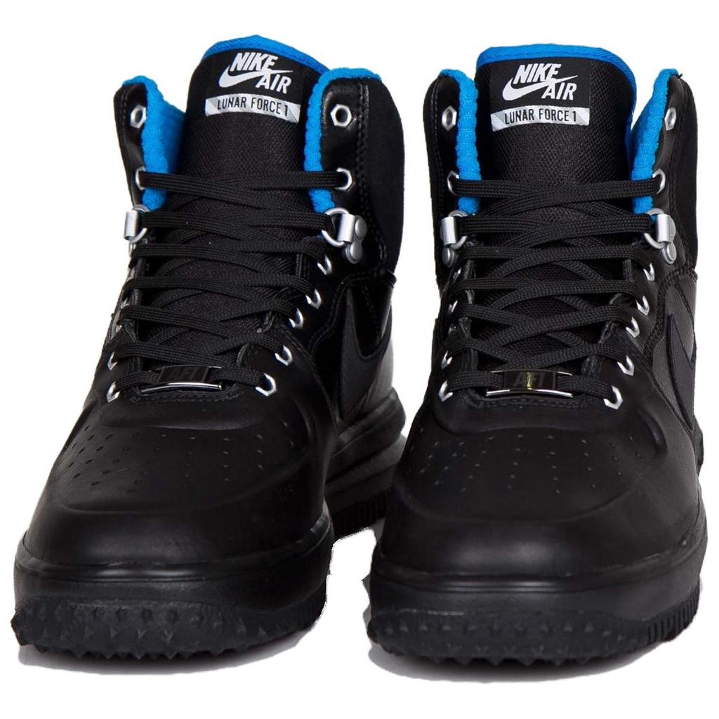 Nike Lunar Force 1 SneakerBoot Unisex Boots Black Metallic-Silver 654481-003