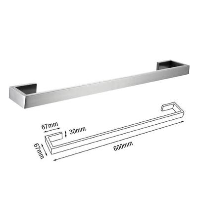 MDNG Brushed Wall-Mounted Single Towel Bar