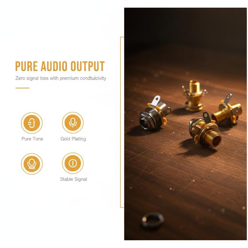 1Pcs Guitar Input Output Jack Socket 6.35Mm 1/4" Mono Phone Jack For Electric Guitar Bass Parts Replacement