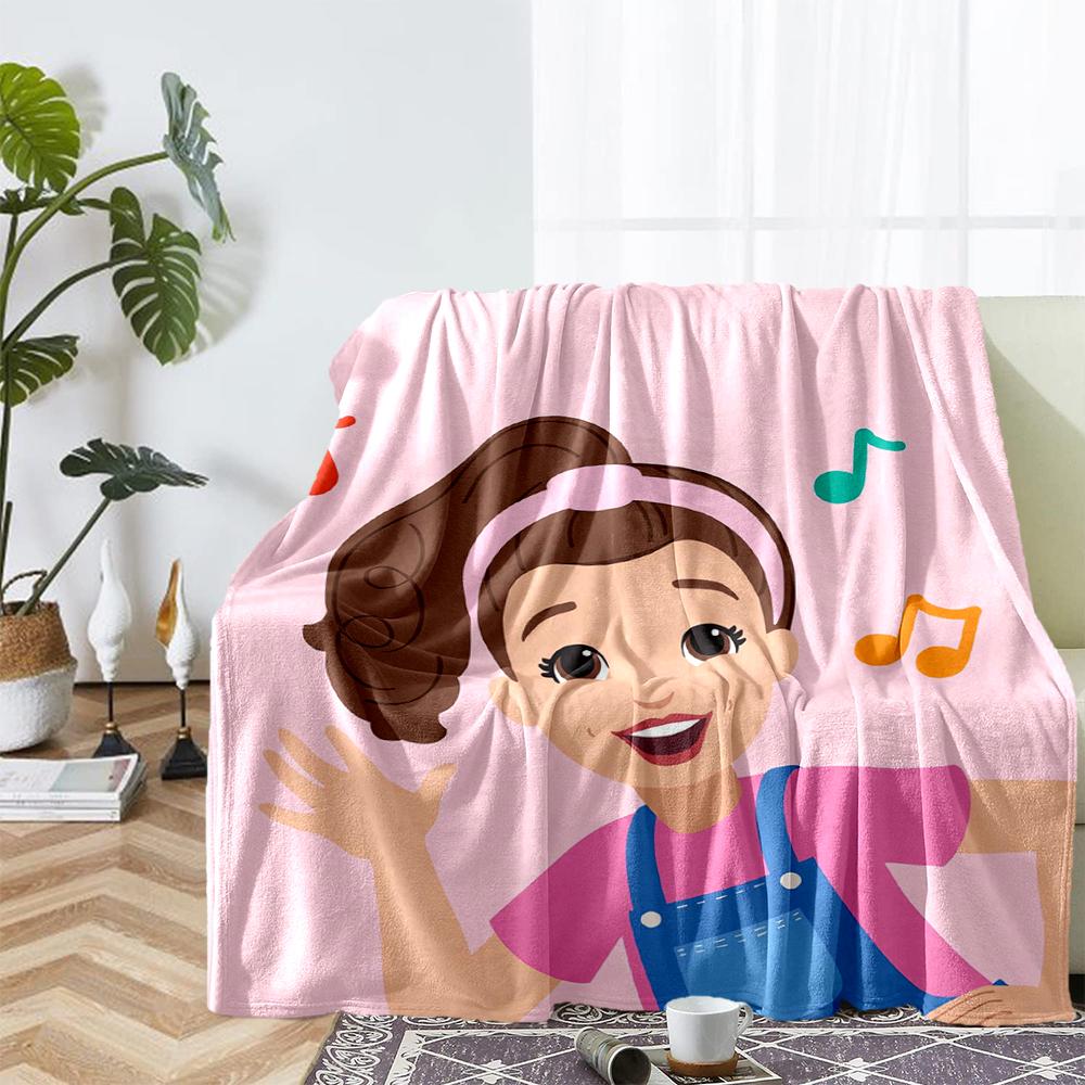 Ms. Rachel Theme Printed Blanket - Perfect for Couch, Bed, Travel & Outdoor Use | Machine Washable, Cozy & Durable.