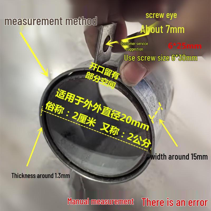 

Heavy-Duty Galvanized Pipe Clamp for Grounding, Intake, and Exhaust Fixing