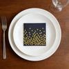 Pack of 20 Double Ply Disposable Napkins with Gold Foil Pattern for Party Decorations and Event Birthday Supplies