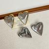 New Fashion Retro Heart Earrings 3D Transparent Exquisite and Elegant Ear Ornaments Unique Korean Heart-Shaped Studs Earrings