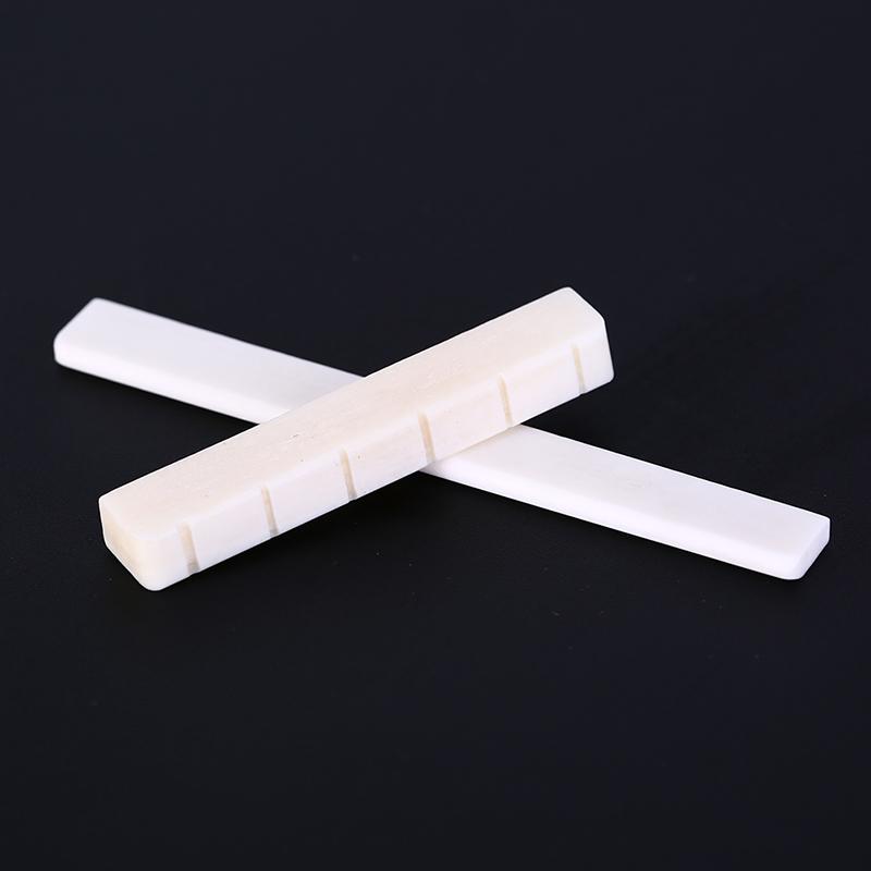 White Guitar Parts 6 String Classical Guitar Bone Bridge Saddle And Nut Set