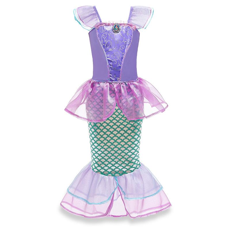 Girls Cosplay Frozen Elsa Anna Dress Children Rapunzel Jasmine Mermaid Princess Carnival Kids Pageant Disguise Costume