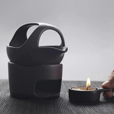 Ceramic Incense Burner Coarse Pottery Aroma Burner Essential Oil Lamp Candle Holder Tea Ceremony Home Decor