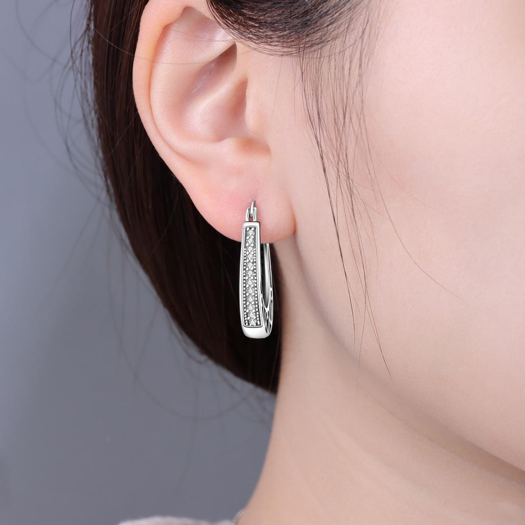 S925 Sterling Silver Retro Hollowed Out Patterned Earrings Hoop Earrings Women Jewelry Original Trendy Anniversary Gifts