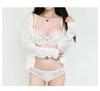 Breathable Lace Push-Up Bra Set: Underwire Support, Minimizing for Large, Lifting for Small Busts