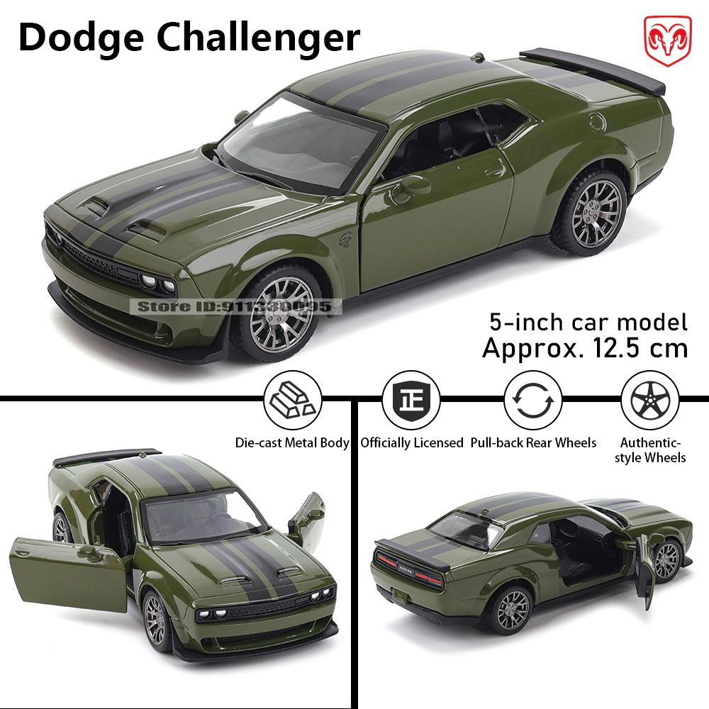 MSZ 5-inch Alloy Car Model Dodge Challenger Rebound Function Static Model Alloy Die-casting Car Model Collection Gift Toy