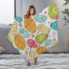 [Holiday Joy]Colorful Easter Egg and Floral Pattern Blanket- Comfortable Flannel Blanket, Suitable for Sofa, Bed, or Gift, Perfe