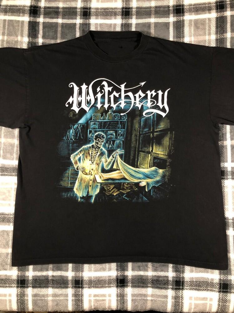 Vtg Witchery Band Dead Hot and Ready Cotton Black Full Size Unisex Shirt FV02 Unisex T-Shirt M