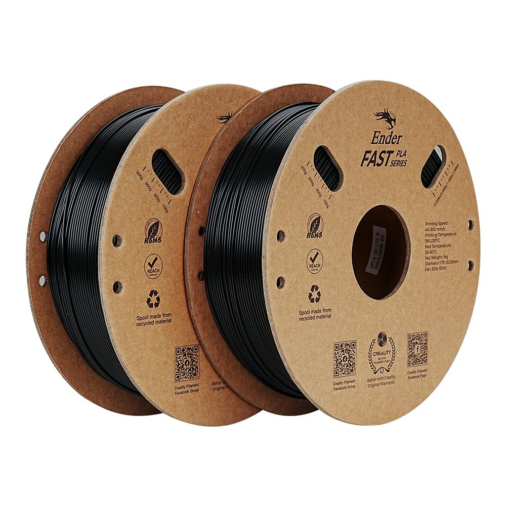 

Creality Ender Fast PLA-нить 1,75 мм Высокая текучесть Высокая скорость 2 кг Материал для 3D-печати Высокий чёрный