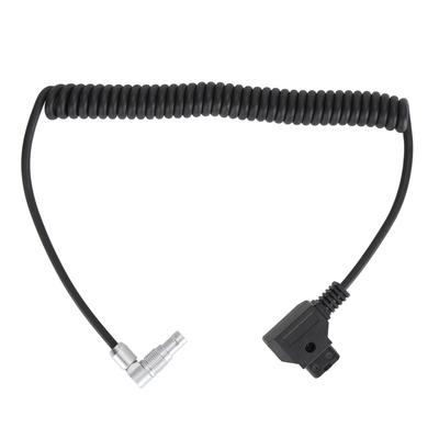 2 Pin Female To D Tap Power Cable Rotatable Right Angle V Mount Coiled SLR Camera Power Cord for RED Komodo Camera