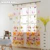 1PC Butterfly Printed Transparent Tulle Sheer Curtain for Kitchen Home Decoration Customize NAPEARL