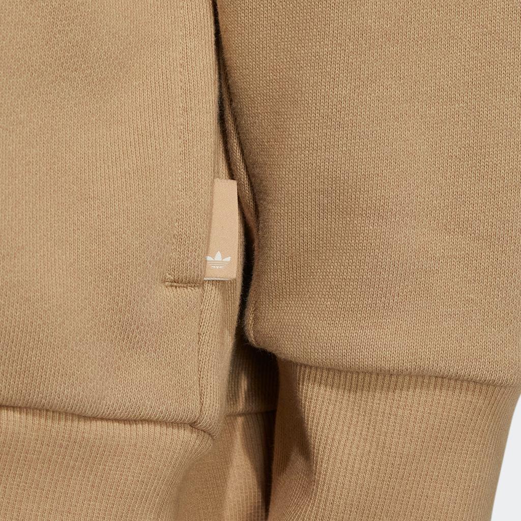 Adidas Originals Trefoil Embroidered Logo Crew Neck Sweatshirt Men Sweatshirt Khaki IC8158