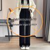 Women's Extra-Long White Lambswool Chenille Wide-Leg Knit Pants for Autumn/Winter (Tall Size 175)