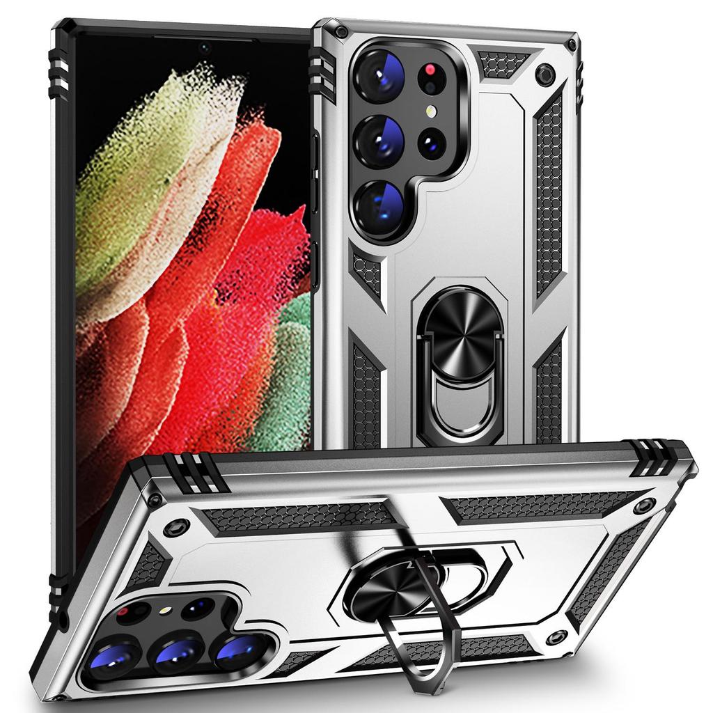 Compatible Samsung Ultra Military Armor Phone Case: S26, S25, S24 Stand with Drop-Proof Protection