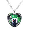 Game FORSAKEN 1x1x1x1 Cartoon Characters Funny MeMe Glass Heart Shape Pendant Necklace Jewelry Charm Collect Giftlry