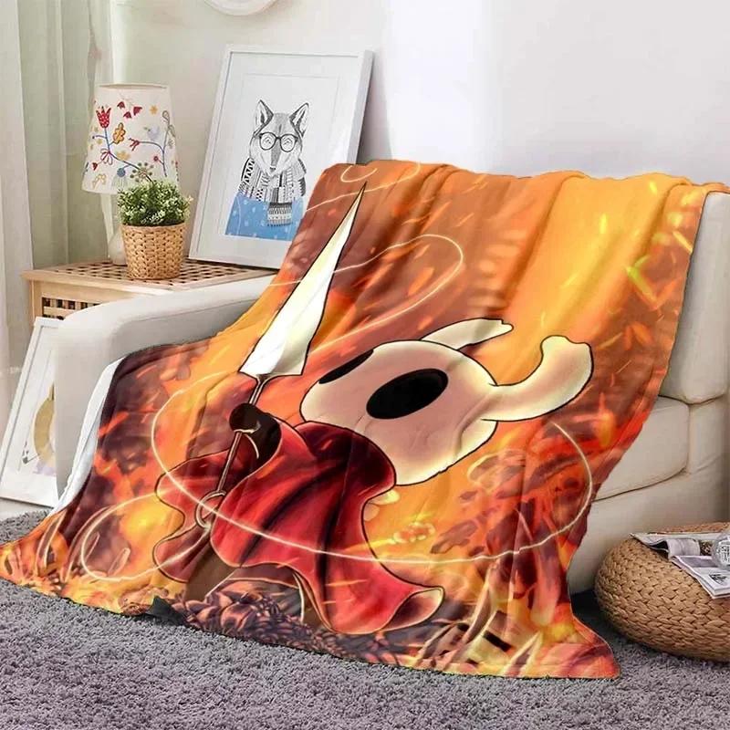 Hollow Knight Fashion Digital Printed Pattern Thin Blanket Flannel Blanket Portable Home Travel Office Lunch Break Blanket
