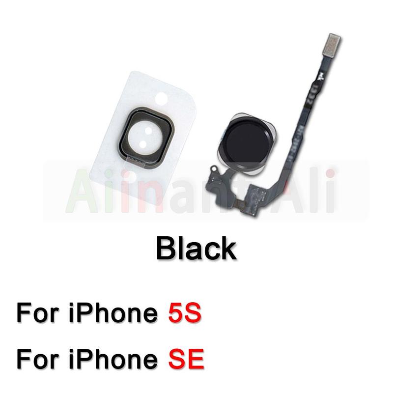 AiinAnt Return Back Home Button Flex Cable For iPhone 6 6s 7 8 Plus 5s SE Connector Phone Parts Repair No Touch ID