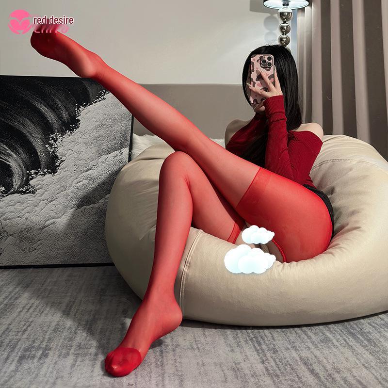 Dámské pokušitelské punčochy s otevřeným rozkrokem - Sexy síťovaný styl