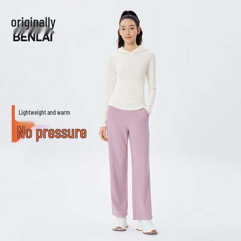 BENLAI Women's Fleece Lined Hooded Slim-fit T-Shirt