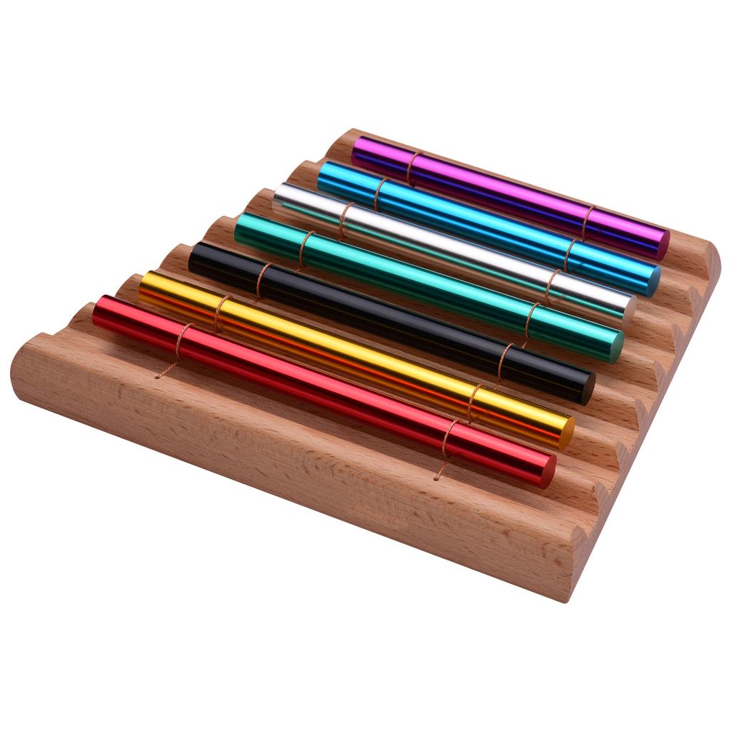 2-Tone Tabletop Chimes Meditation Chime Colorful Wind Bell Educational Musical Percussion Instrument With Mallet