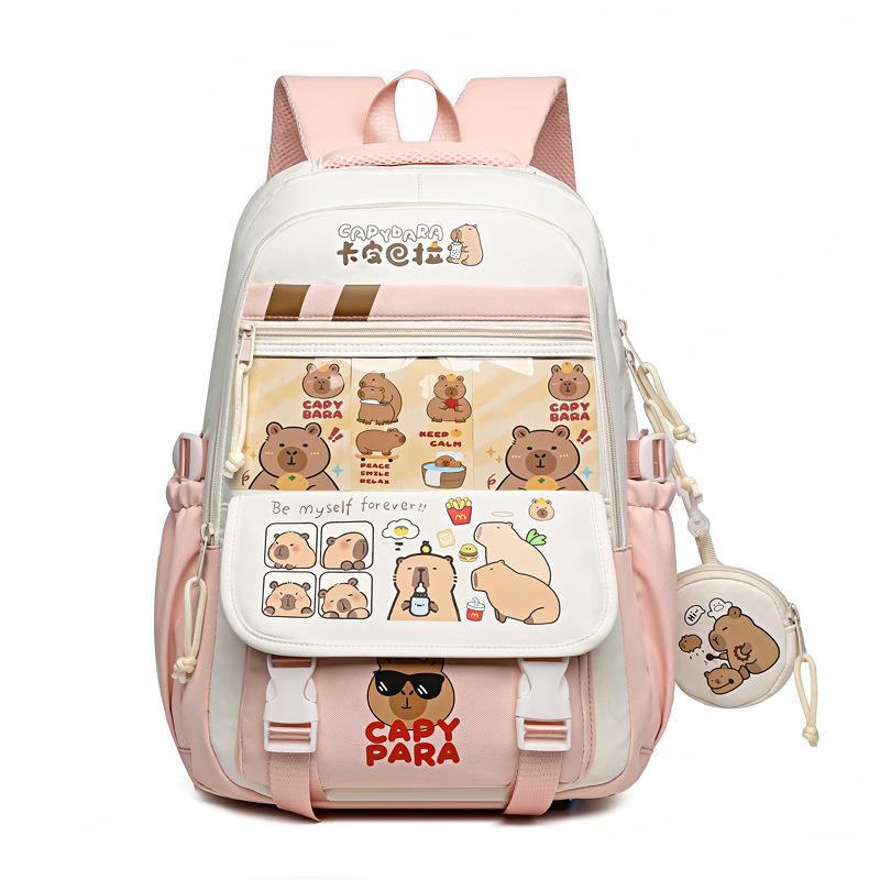 New schoolbag cute cartoon primary and secondary school students backpack large capacity load reduction casual backpack