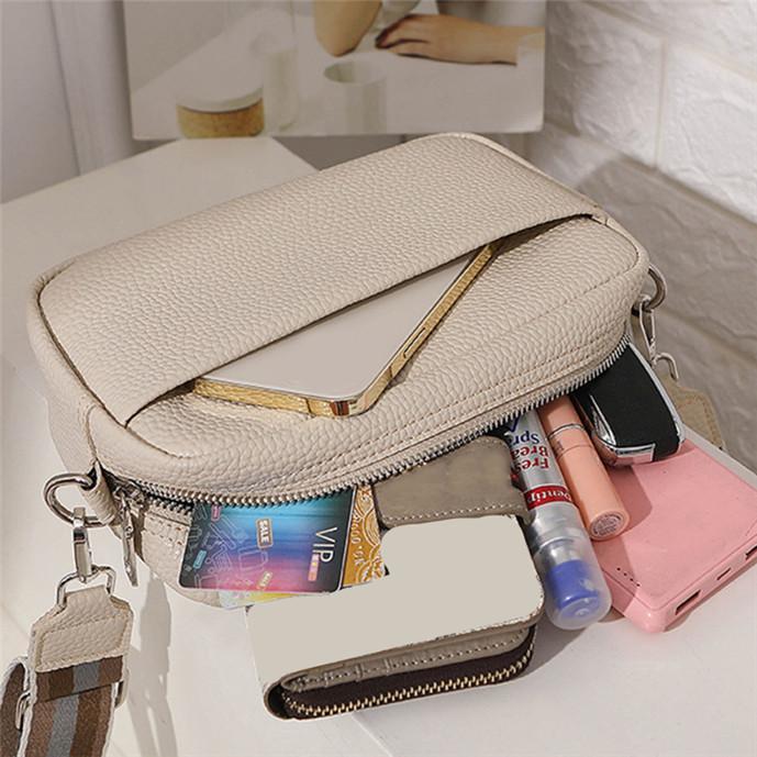 Wide Strap Women Crossbody Bags Ladies Handbags Square Bags Shoulder Sling Bags for Femele