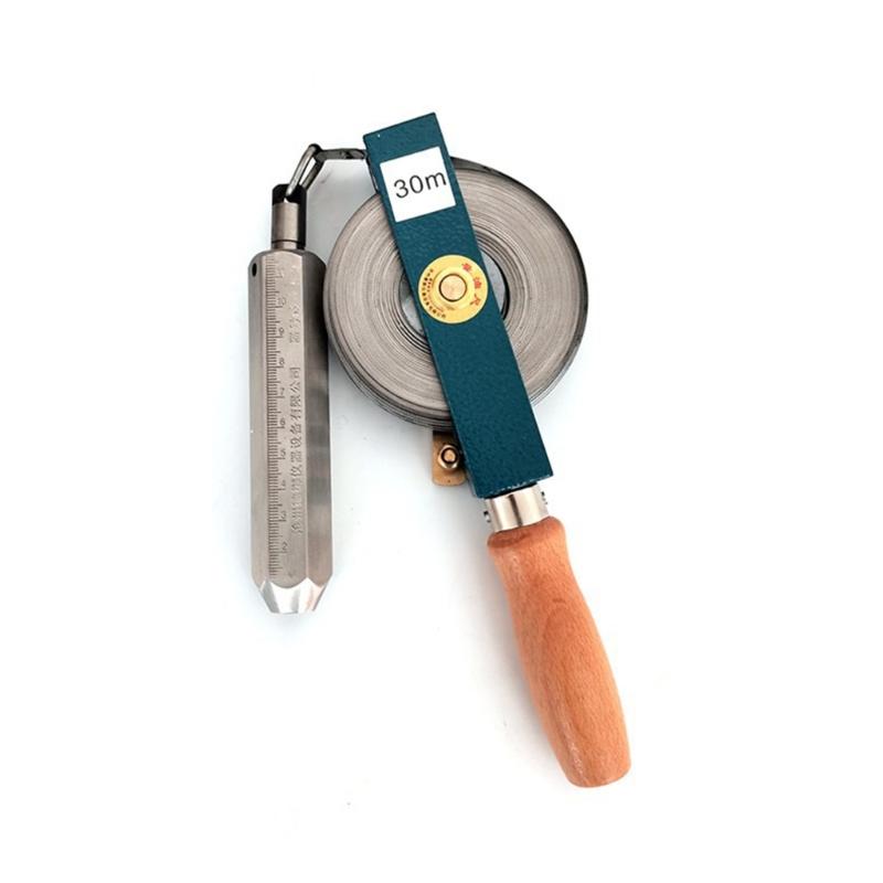Oil Tank Gauging Tapes 5/10/15/20/25/30M Measuring Ruler Carbon Steel Oil Gauging Tape With Brass Plumb Bob Tape Measure