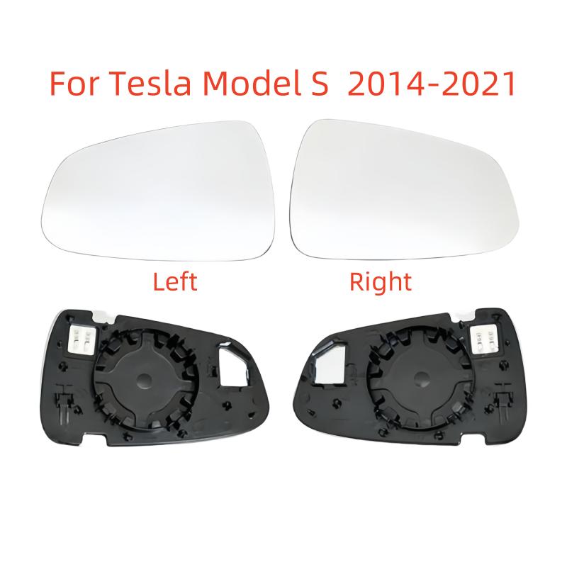 For Tesla Model S 2014- Car Reverse Lens Rearview Mirror Left/Right Side Heated Mirror Glass Rearview Mirror Glass