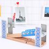 Wooden Train Tracks Railway Toys Set Wooden Double Deck Bridge Wooden Accessories Overpass Model Children's Toys