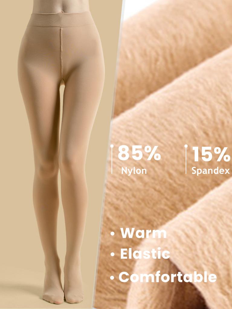 1/2 set of women's opaque fleece warm tight pants, fashionable high elasticity bottom pantyhose